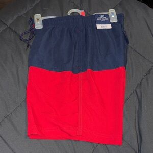 George Men's Navy and Red Swim Board Shorts